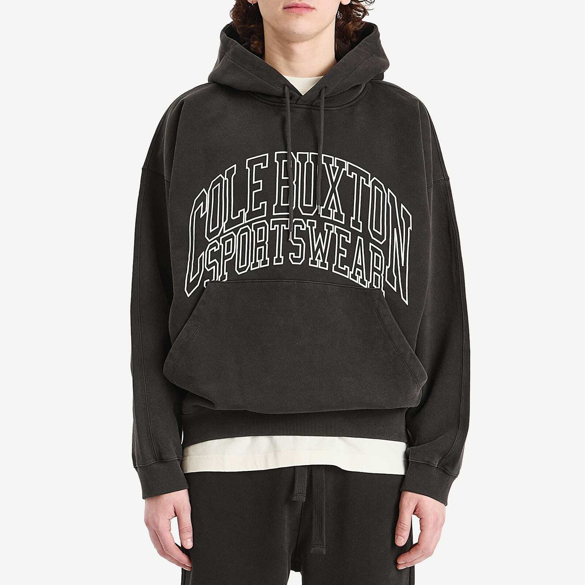 Cole Buxton Men's Sportswear Arc Hoodie in Vintage Black Cole Buxton