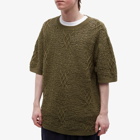 Daily Paper Men's Shield Crochet T-Shirt in Four Leaf