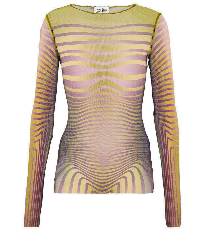 Photo: Jean Paul Gaultier Striped mesh top