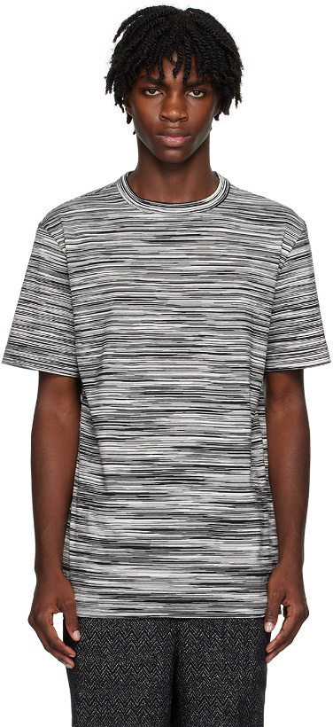 Photo: Missoni Black & White Striped T-Shirt