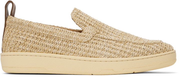 Photo: Lanvin Beige Cruiser Raffia Sneakers