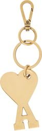 AMI Paris Gold Ami de Coeur Keychain