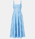 Staud Wells floral pleated corset dress