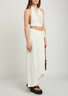 Delos Ayla Wrap Woven Skirt White