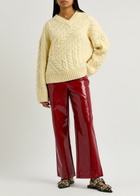 Kitri Everly Cable-knit Jumper Yellow