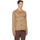 Nanushka Tan Wool and Silk Rhys Jacket