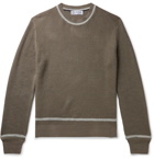 Brunello Cucinelli - Ribbed Linen and Cotton-Blend Sweater - Green