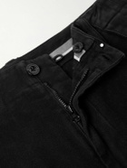 C.P. Company - Straight-Leg Stretch Cotton-Moleskin Cargo Trousers - Black