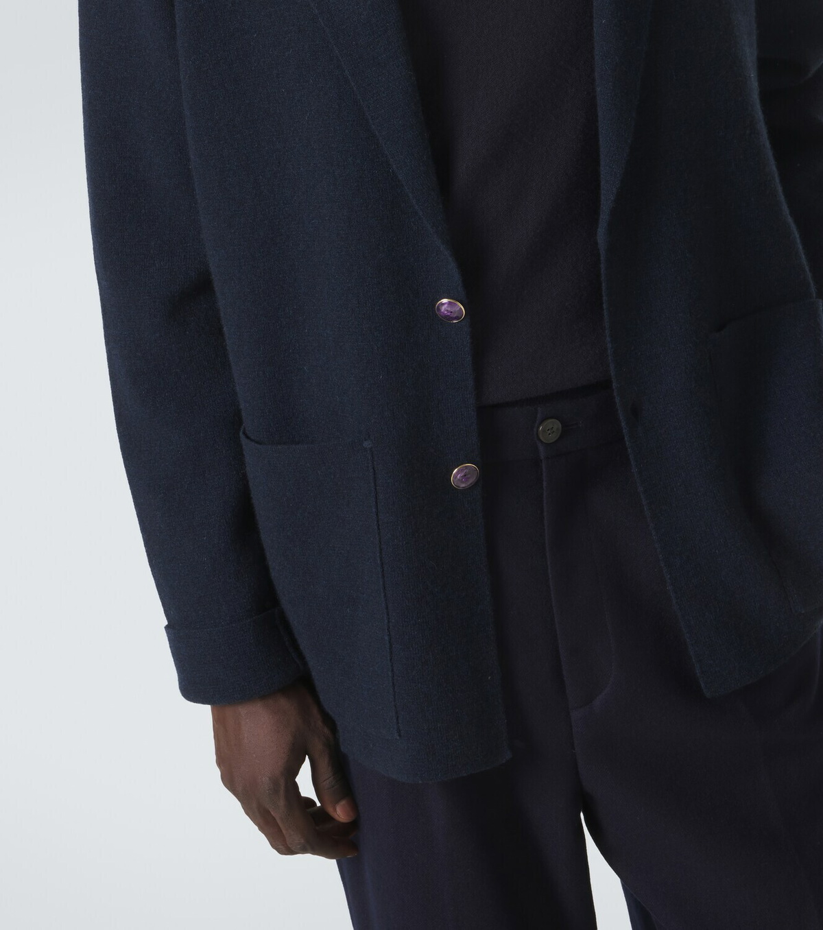 God's True Cashmere Cashmere blazer with amethyst