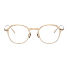 Yuichi Toyama Transparent and Gold Logan Glasses