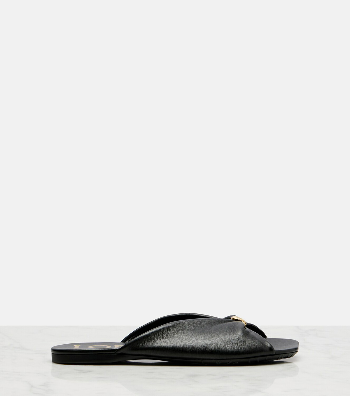 Loewe Paula's Ibiza Pebble leather slides