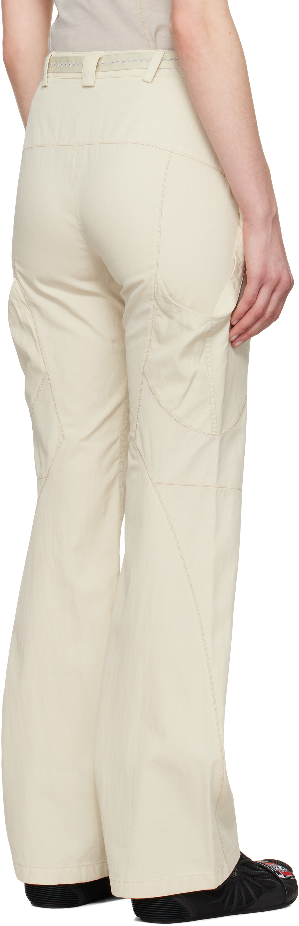 HYEIN SEO Beige Low-Rise Belted Trousers