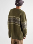 Isabel Marant - Alrick Fair Isle Merino Wool-Blend Sweater - Green