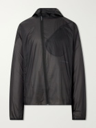 On - Post Archive Faction Zero Logo-Print Shell Jacket - Black