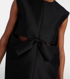 Balenciaga Cutout crêpe satin midi dress