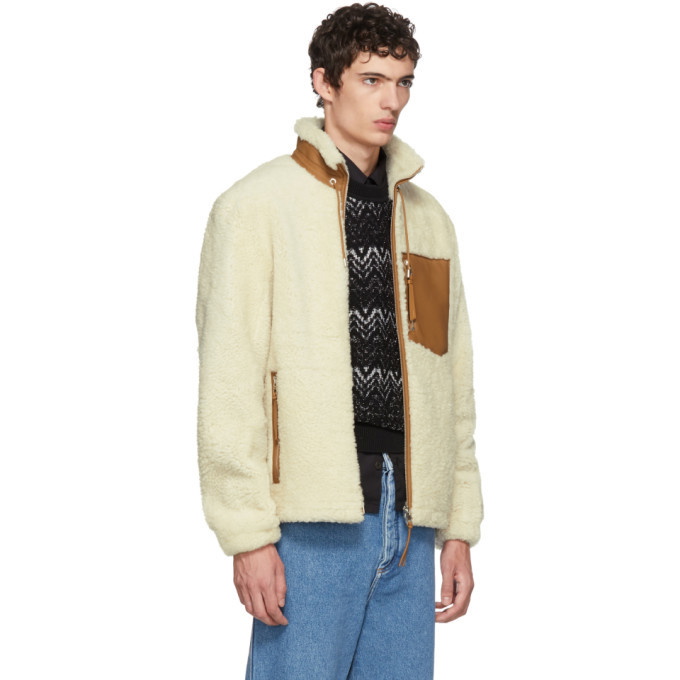 Loewe Shearling Workwear Jacket - White / Camel – Kith