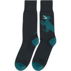 Paul Smith Navy Big Dino Socks