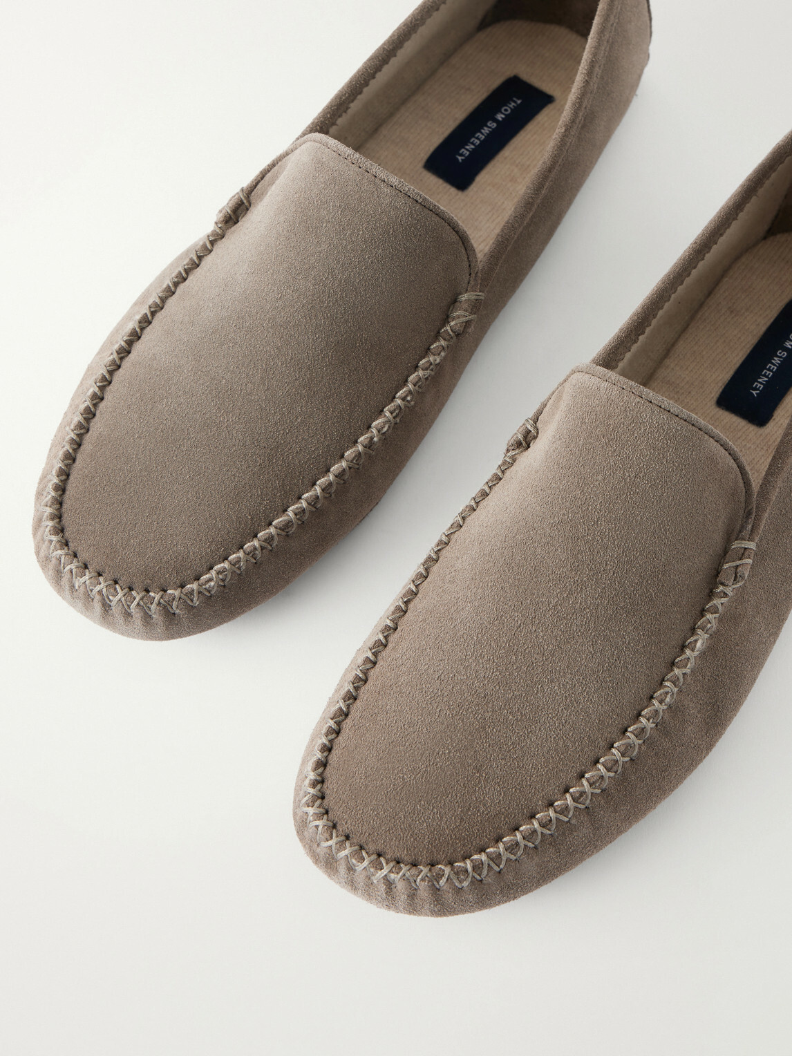 Thom Sweeney - Suede Slippers - Neutrals
