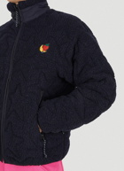 Quilted Fleece Zip Jacket in Navy