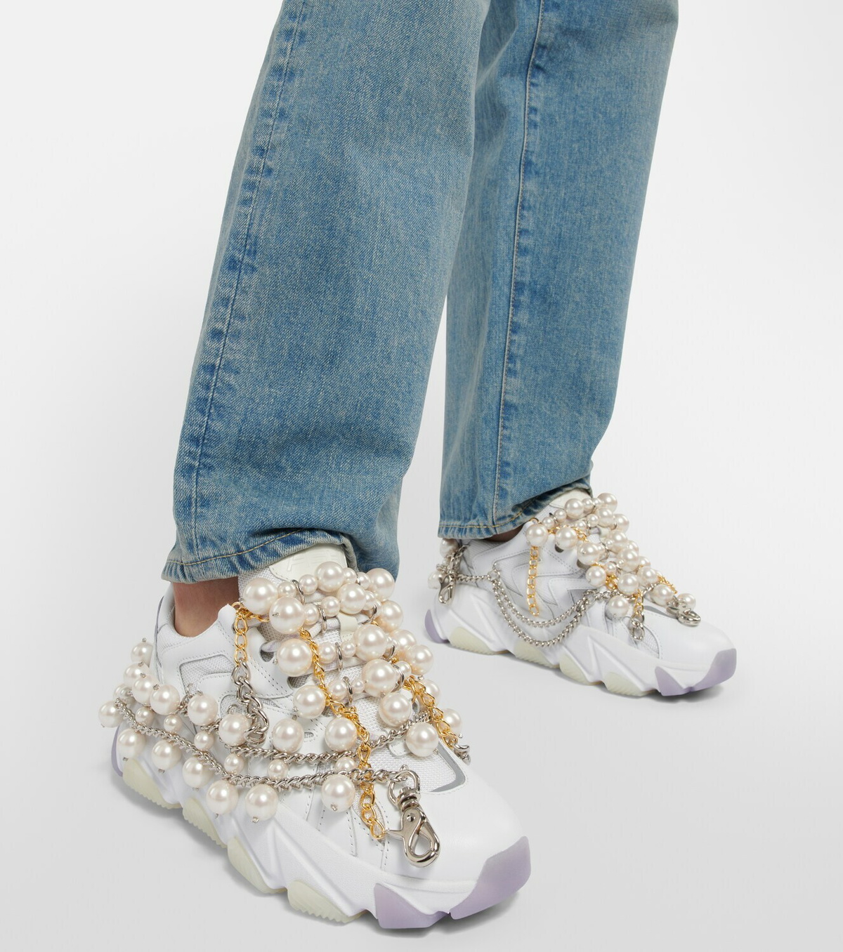 Junya Watanabe Embellished leather sneakers