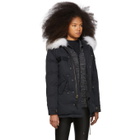 Mr and Mrs Italy Black Down and Fur Puff Parka