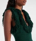 Ferragamo Fringed silk-blend minidress