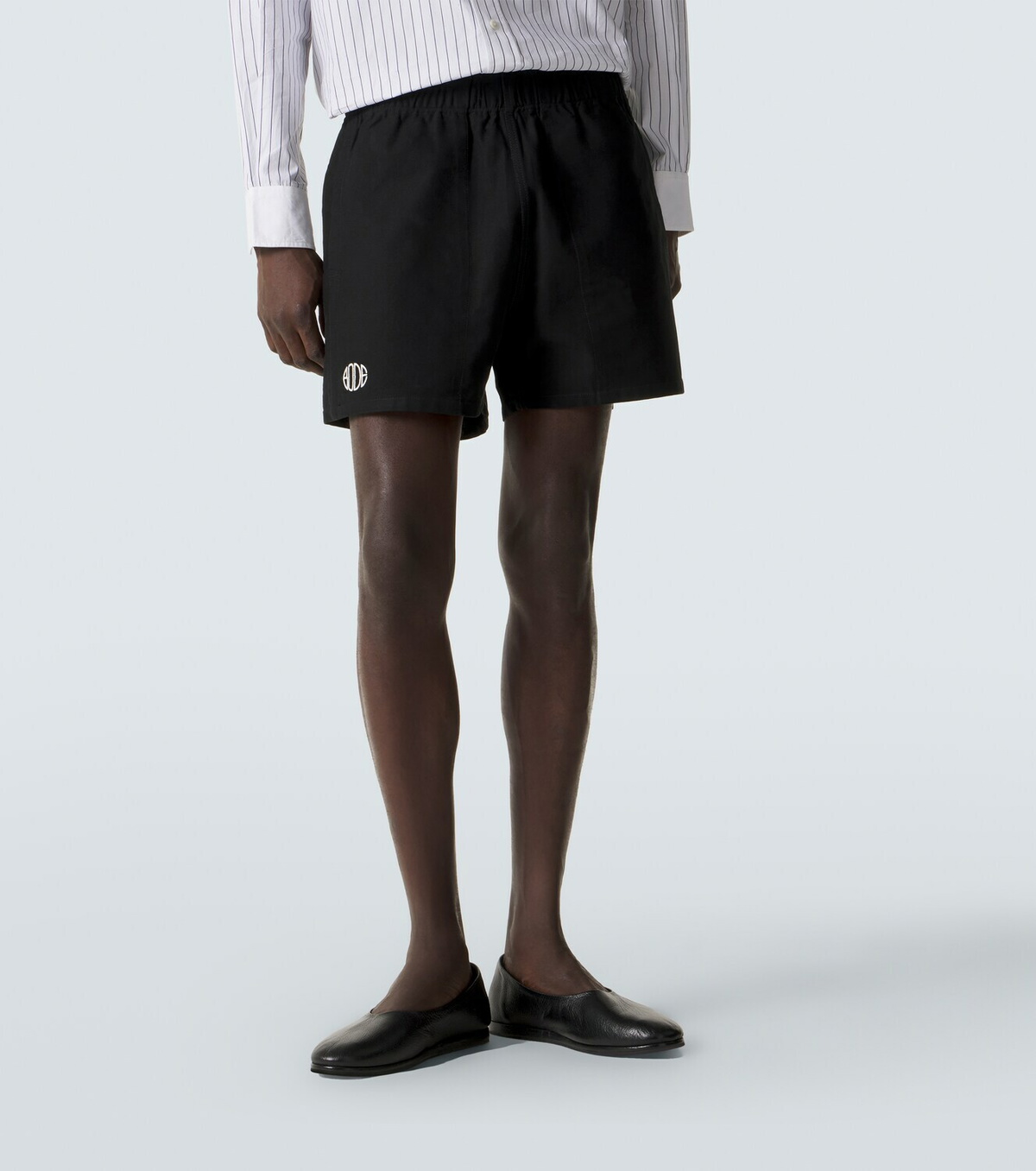 Bode Logo cotton twill Bermuda shorts