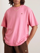 Acne Studios - Exford Logo-Appliquéd Garment-Dyed Cotton-Jersey T-Shirt - Pink