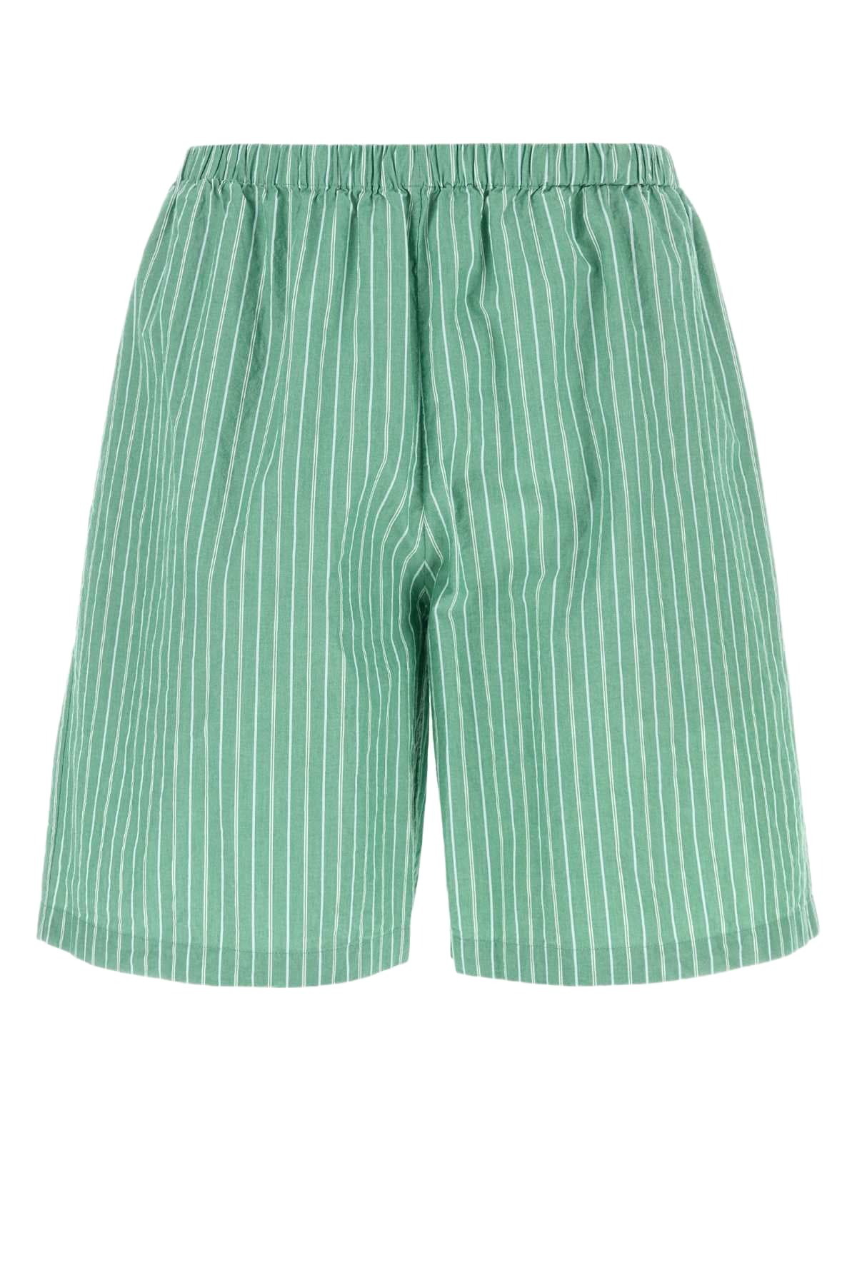 The Row Embroidered Cotton Zindel Bermuda Shorts The Row