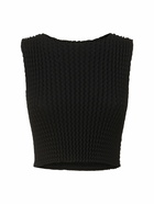 ISSEY MIYAKE Pleated Sleeveless Crop Top