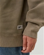 Reebok Classics Natural Dye Quarter Zip Sweatshirt Brown - Mens - Half Zips