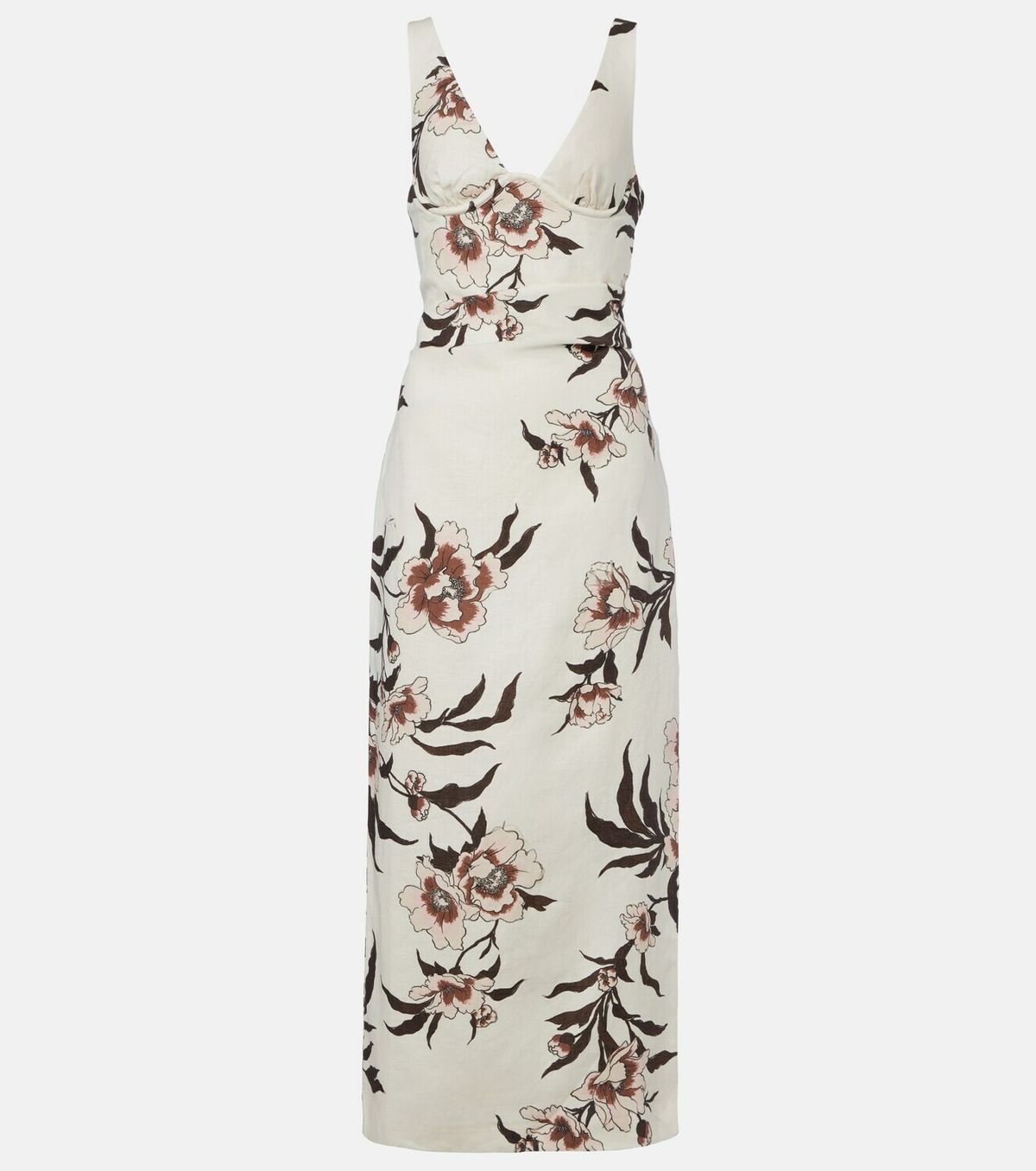 SIR Floral linen maxi dress