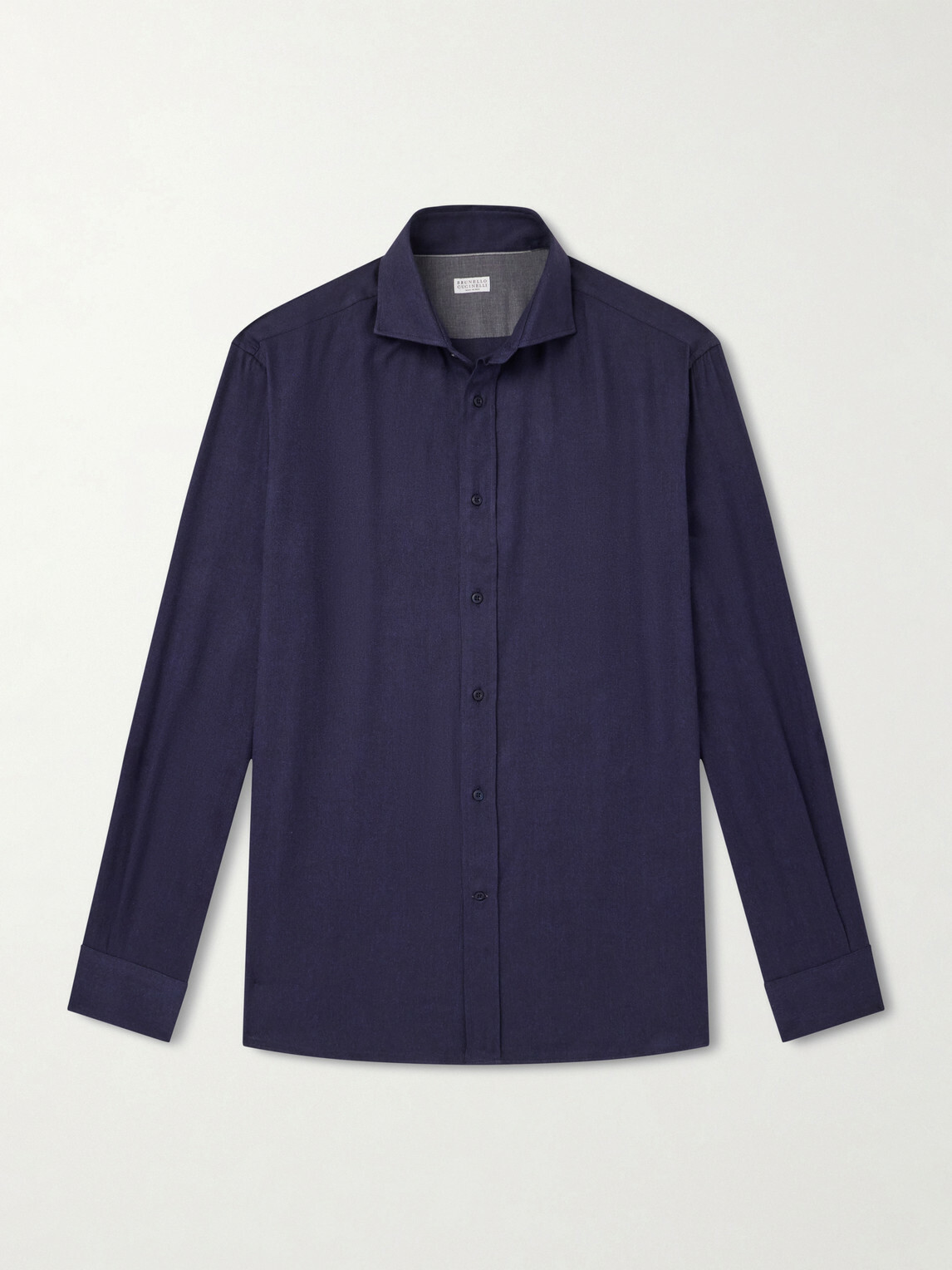 Brunello Cucinelli - Herringbone Cotton and Lyocell-Blend Shirt - Blue