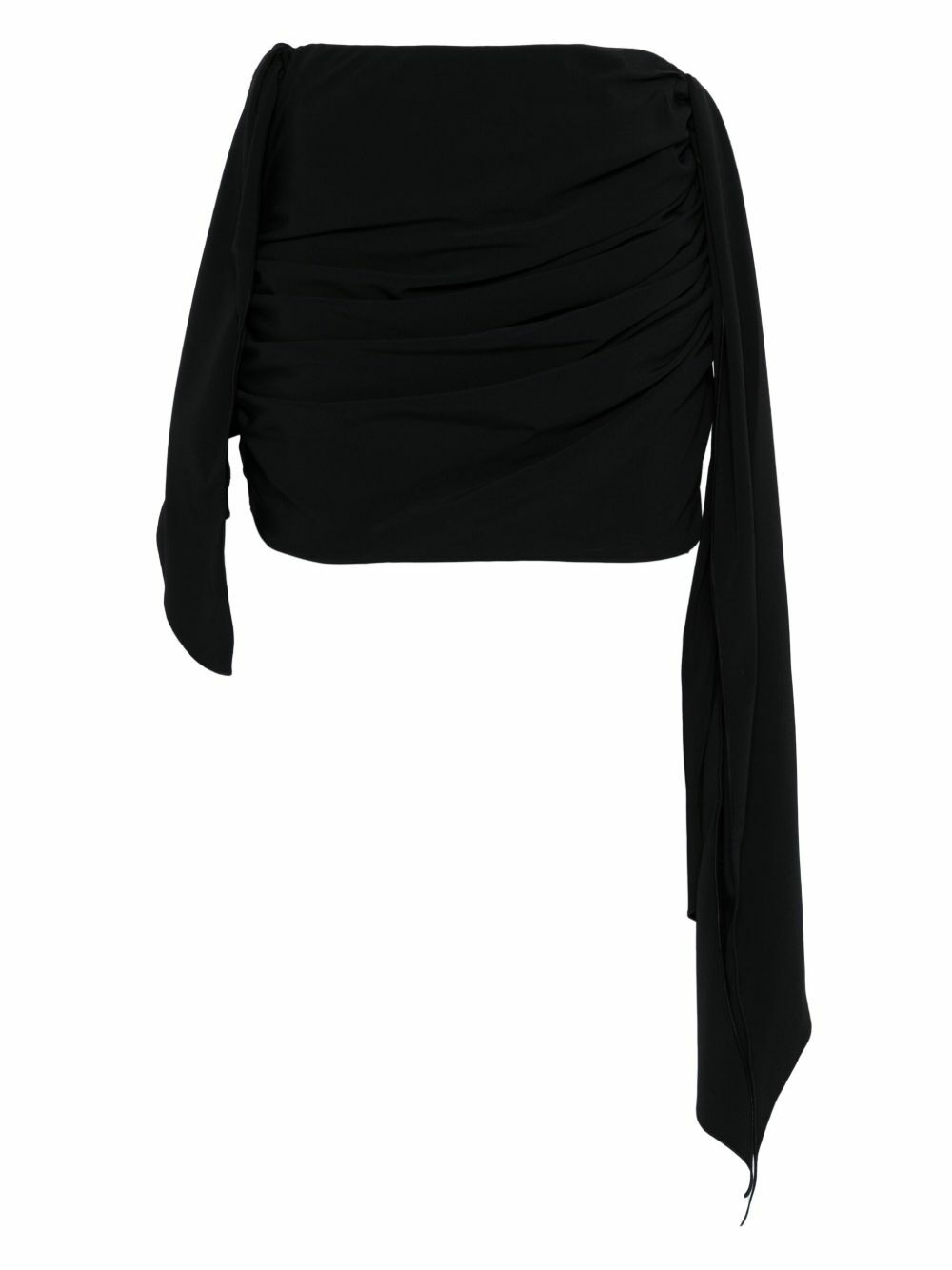The Attico Cotton jersey asymmetrical maxi skirt The Attico