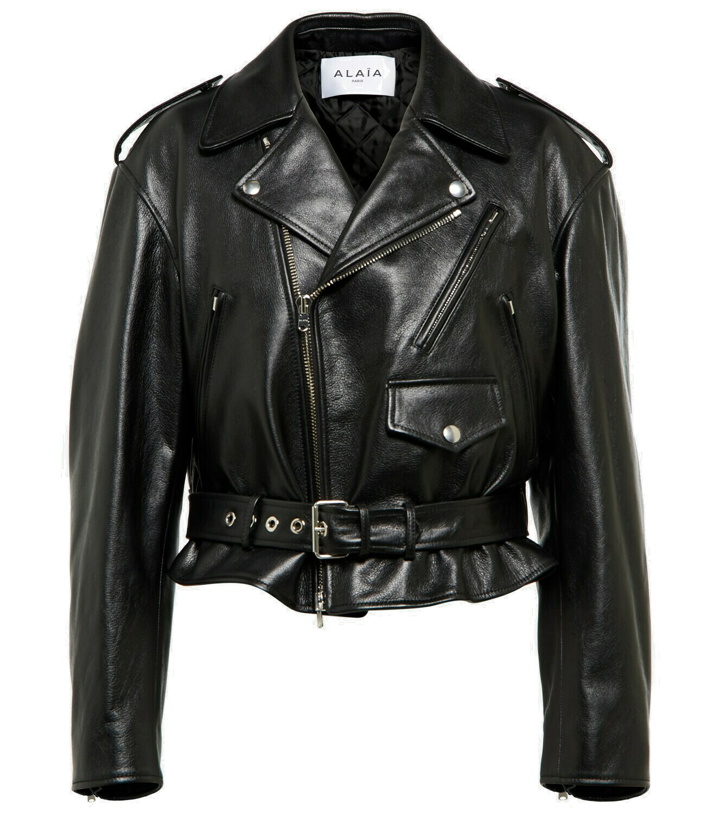 Photo: Alaïa Cropped leather biker jacket