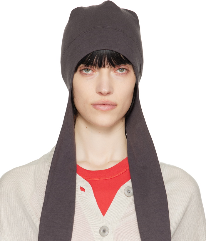 Photo: OPEN YY Gray Jersey Earflap Beanie