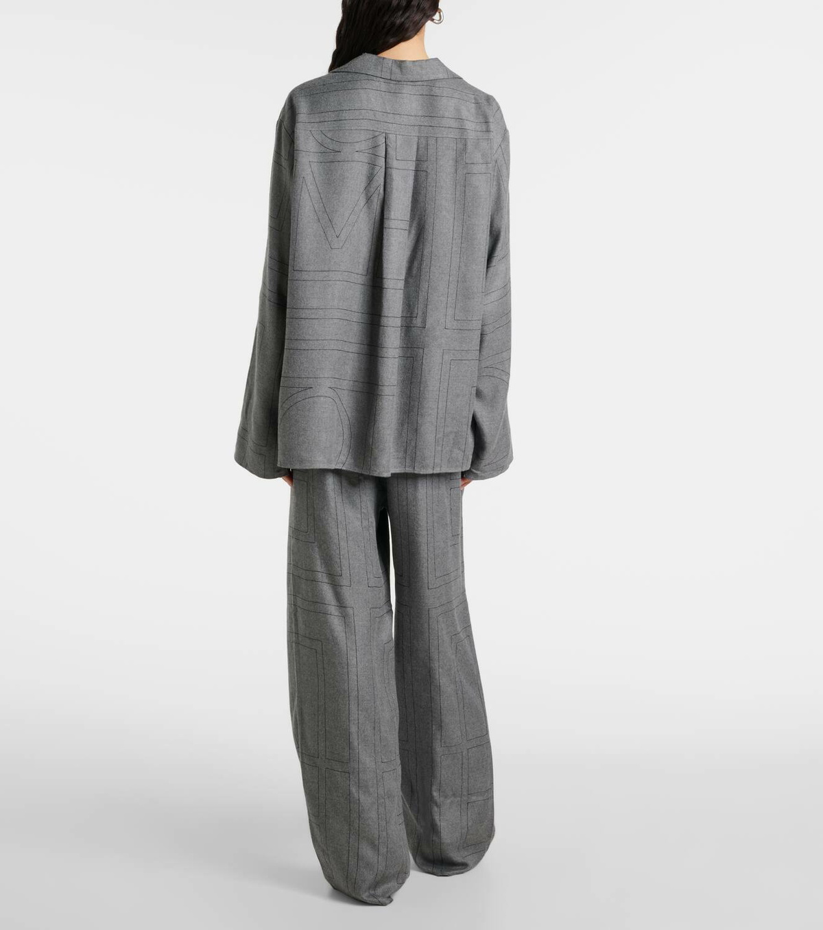 Monogram Flannel PJ Top