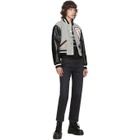 Opening Ceremony Grey Cropped Varsity Bomber Jacket