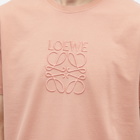 Loewe Men's Overdyed Anagram T-Shirt in Peach Bloom