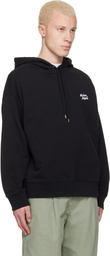 Maison Kitsuné Black 'Maison Kitsuné' Handwriting Oversize Hoodie