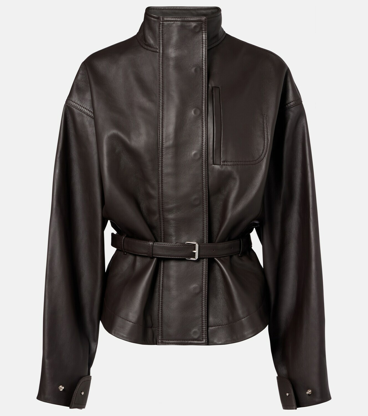Jacquemus Ciro belted leather jacket
