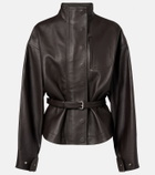Jacquemus Ciro belted leather jacket