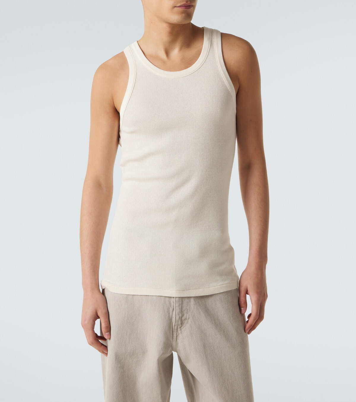 Auralee Ribbed-knit cotton tank top