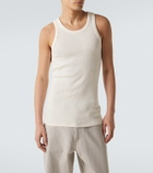 Auralee Ribbed-knit cotton tank top