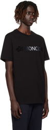 Moncler Black Flocked T-Shirt