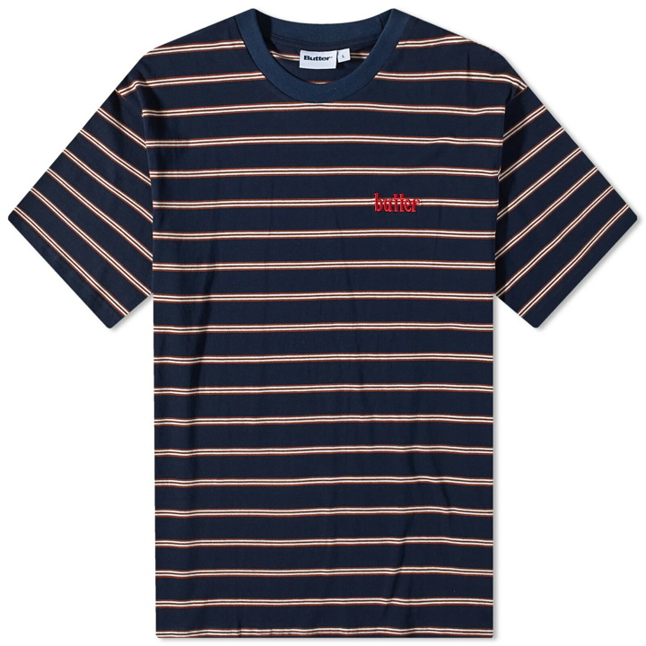 Photo: Butter Goods Men's Hyde Stripe T-Shirt in Black