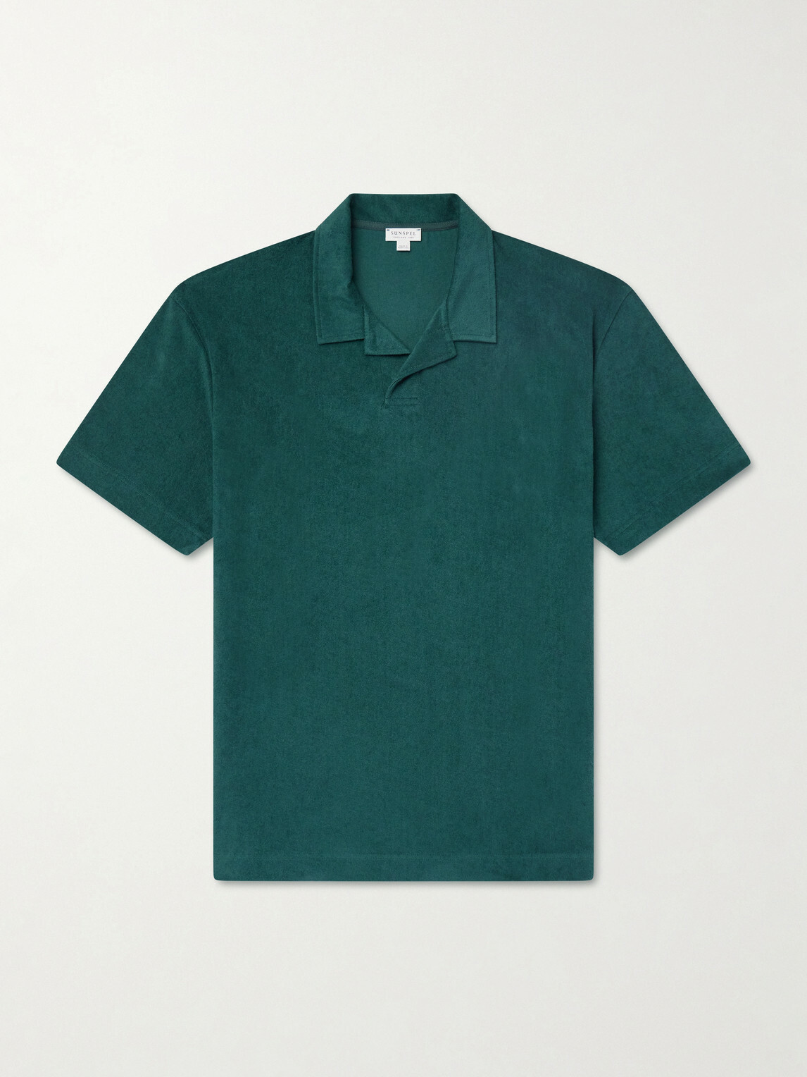 Sunspel - Sea Island Cotton-Terry Polo Shirt - Green