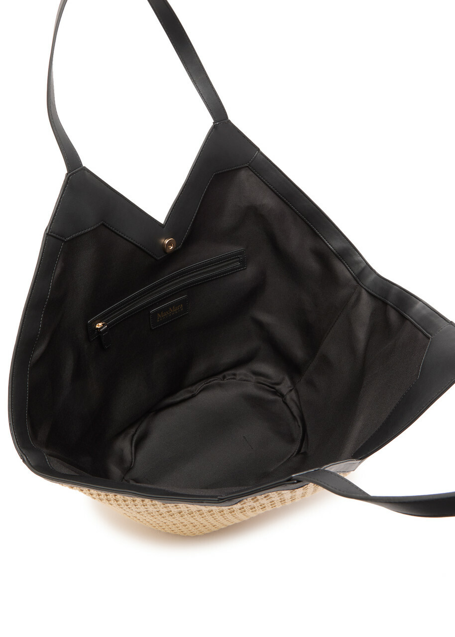 Max Mara Beachwear Luigi Woven Raffia Tote - Beige - One Size