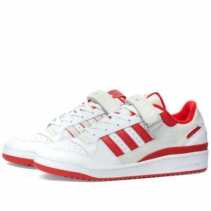 Photo: Adidas Men's Forum 84 Lo 'Trap Kitchen' Sneakers in Off White/Amber