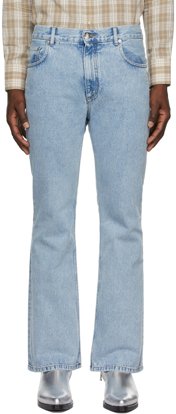 Ernest W. Baker Blue Organic Denim Flare Jeans Ernest W. Baker